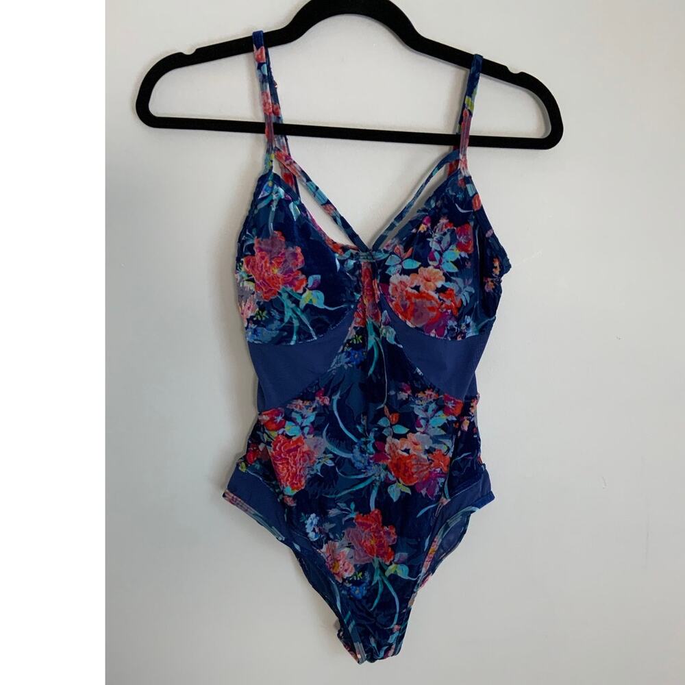 Betsy Johnson Midnight Garden‎ One Piece swimsuit size medium